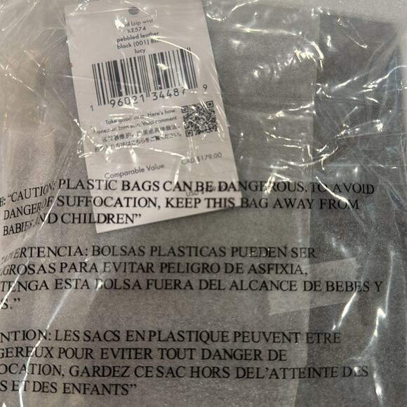 kate spade Lucy Medium L-zip Wristlet - Black Retail $139 - Picture 6 of 6